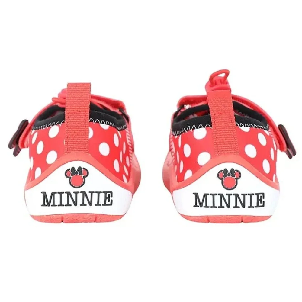 Disney Minnie Mouse Toddler Girls Red Water Shoes Size 13/1 Polka Dot Slip-On